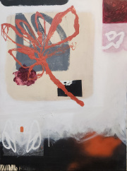 orange and magenta, oh my! 30x40, acrylic on canvas